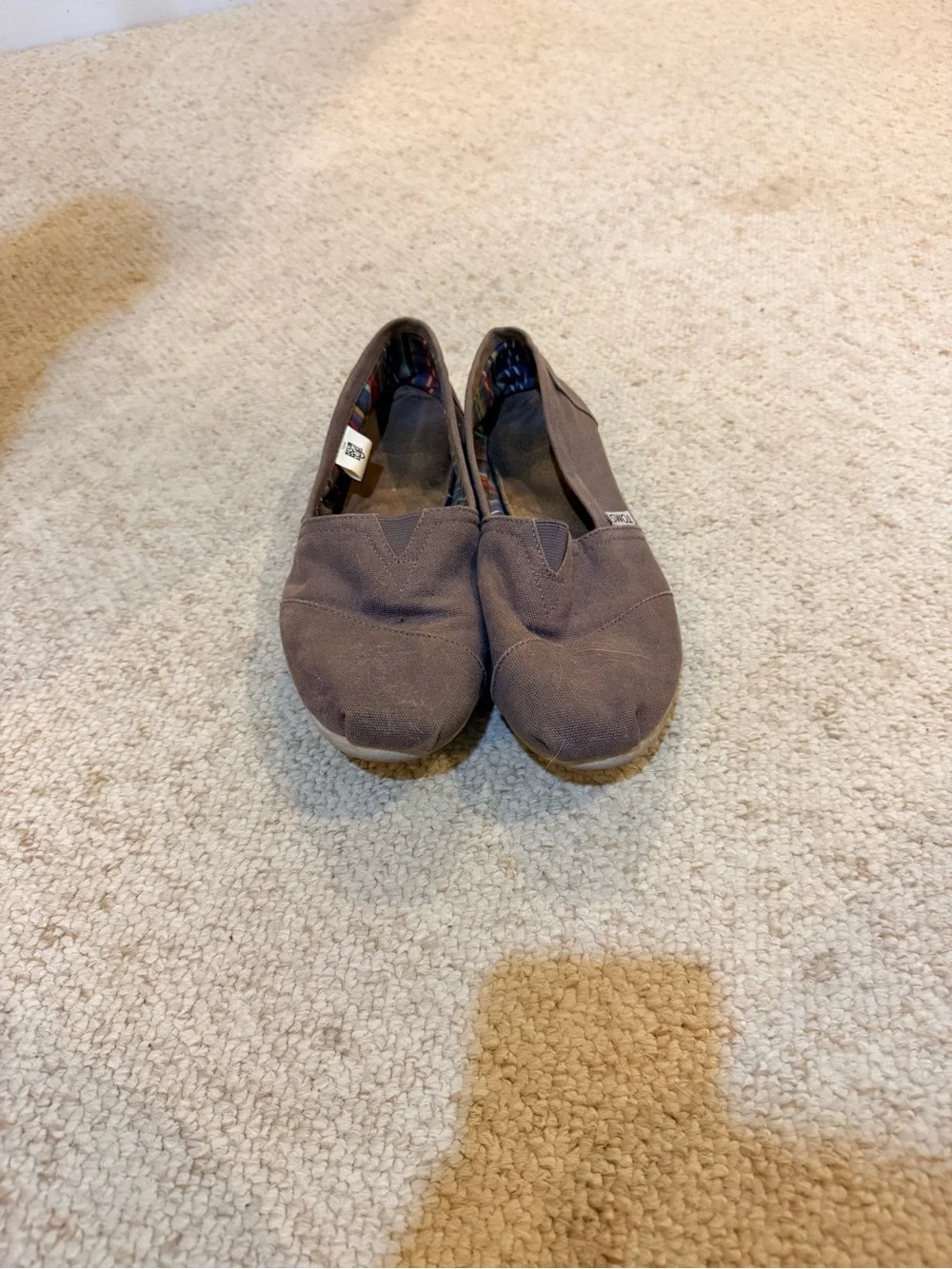 Toms Women's Slip-On Canvas Flats in Brown
